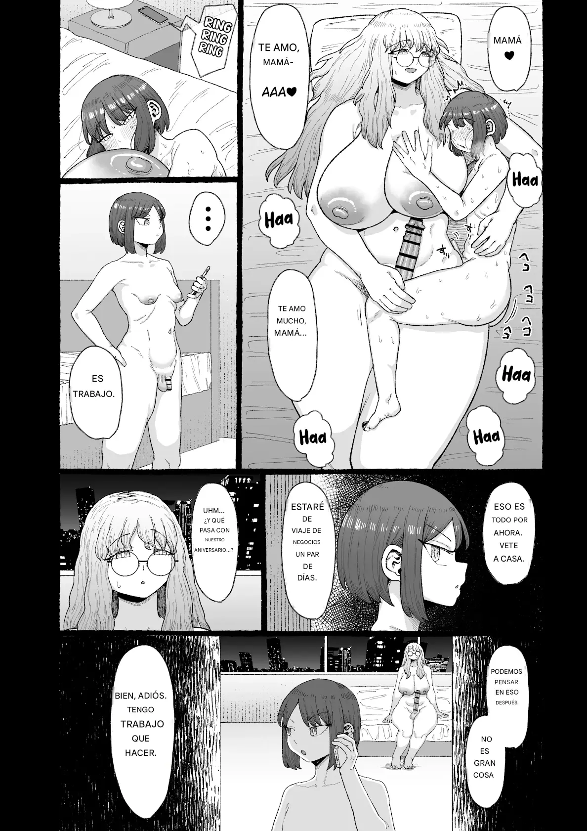 Ogya Babu Charisma Shachou no Mesu Ochi Futanari Homo Chinpo Sandwich Español capítulo 1 página 12