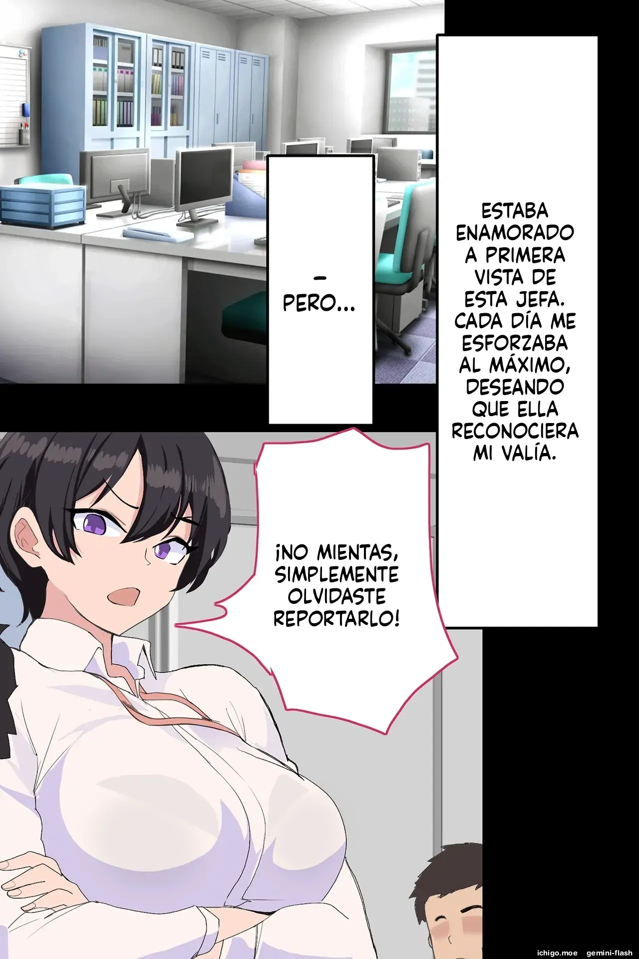 Onna Joushi ga Sankyuu o Totte Mitai to Iu node Boku ga Haramaseru Koto ni Narimashita (Spanish) MTL capítulo 1 página 5