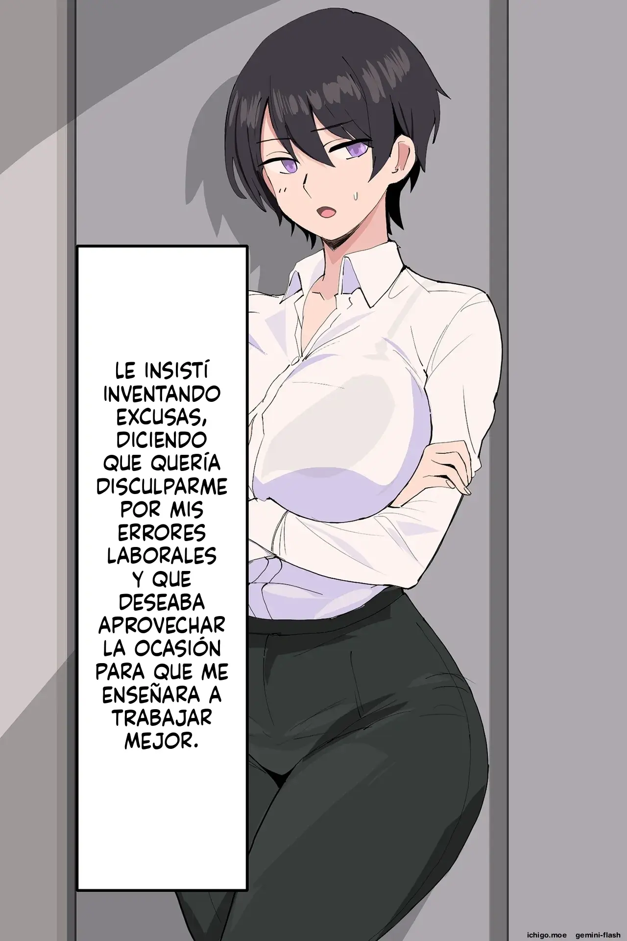 Onna Joushi ga Sankyuu o Totte Mitai to Iu node Boku ga Haramaseru Koto ni Narimashita (Spanish) MTL capítulo 1 página 11