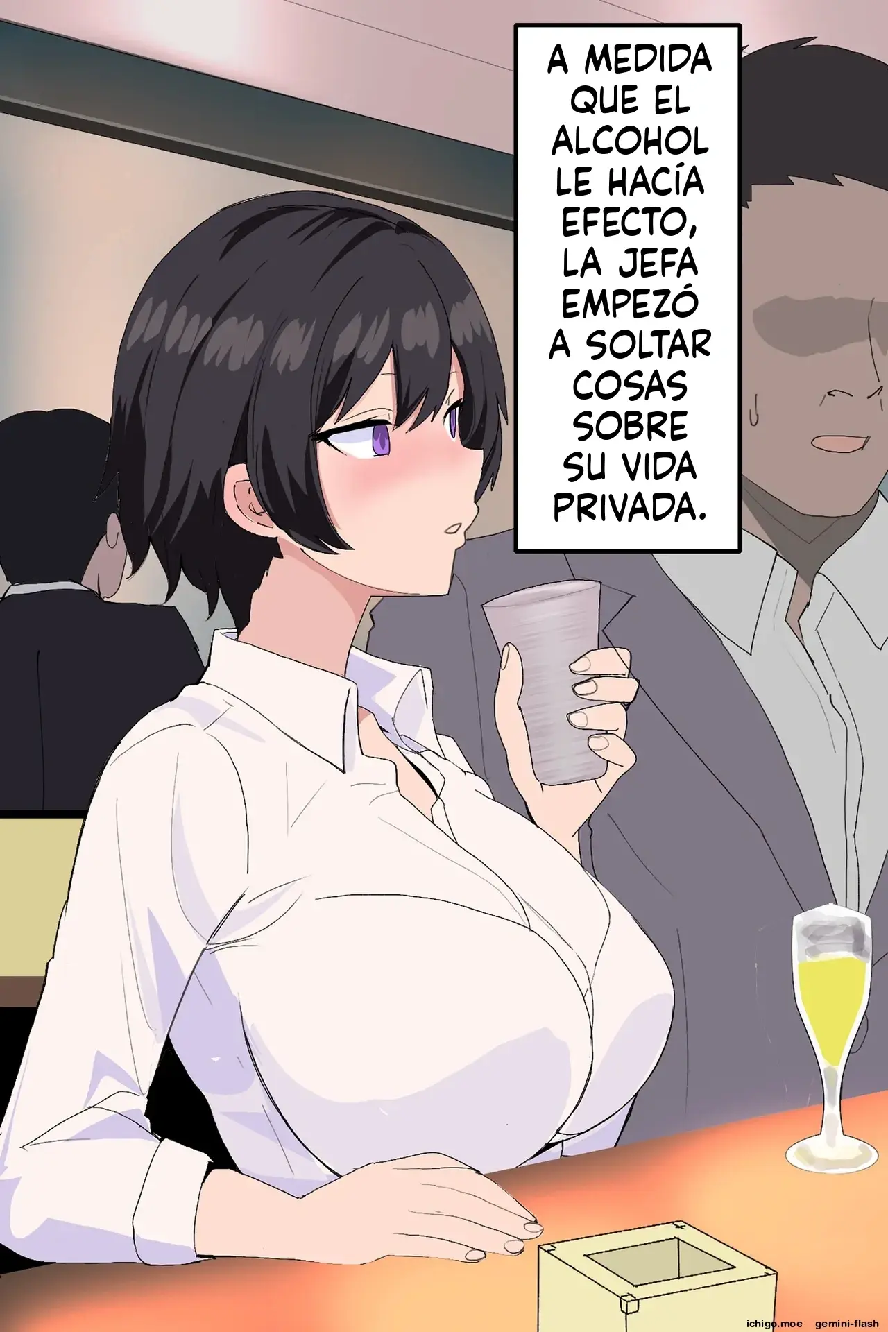 Onna Joushi ga Sankyuu o Totte Mitai to Iu node Boku ga Haramaseru Koto ni Narimashita (Spanish) MTL capítulo 1 página 14