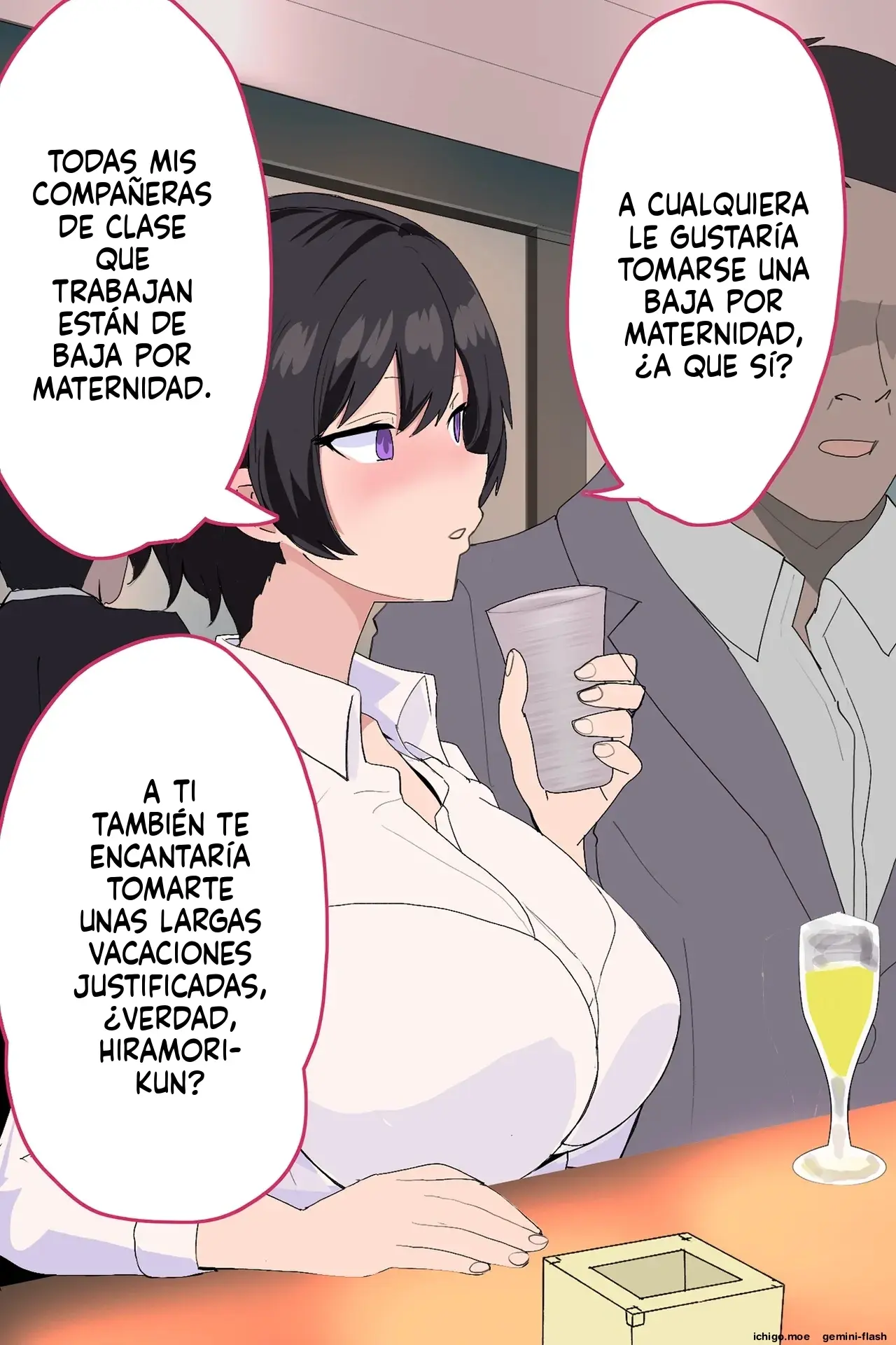 Onna Joushi ga Sankyuu o Totte Mitai to Iu node Boku ga Haramaseru Koto ni Narimashita (Spanish) MTL capítulo 1 página 17