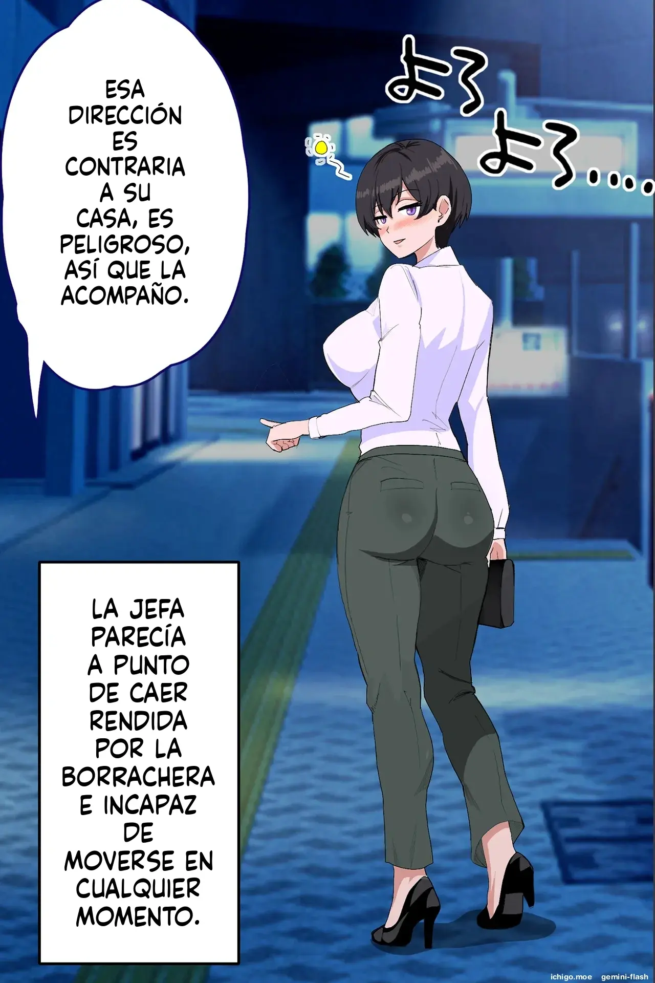 Onna Joushi ga Sankyuu o Totte Mitai to Iu node Boku ga Haramaseru Koto ni Narimashita (Spanish) MTL capítulo 1 página 21