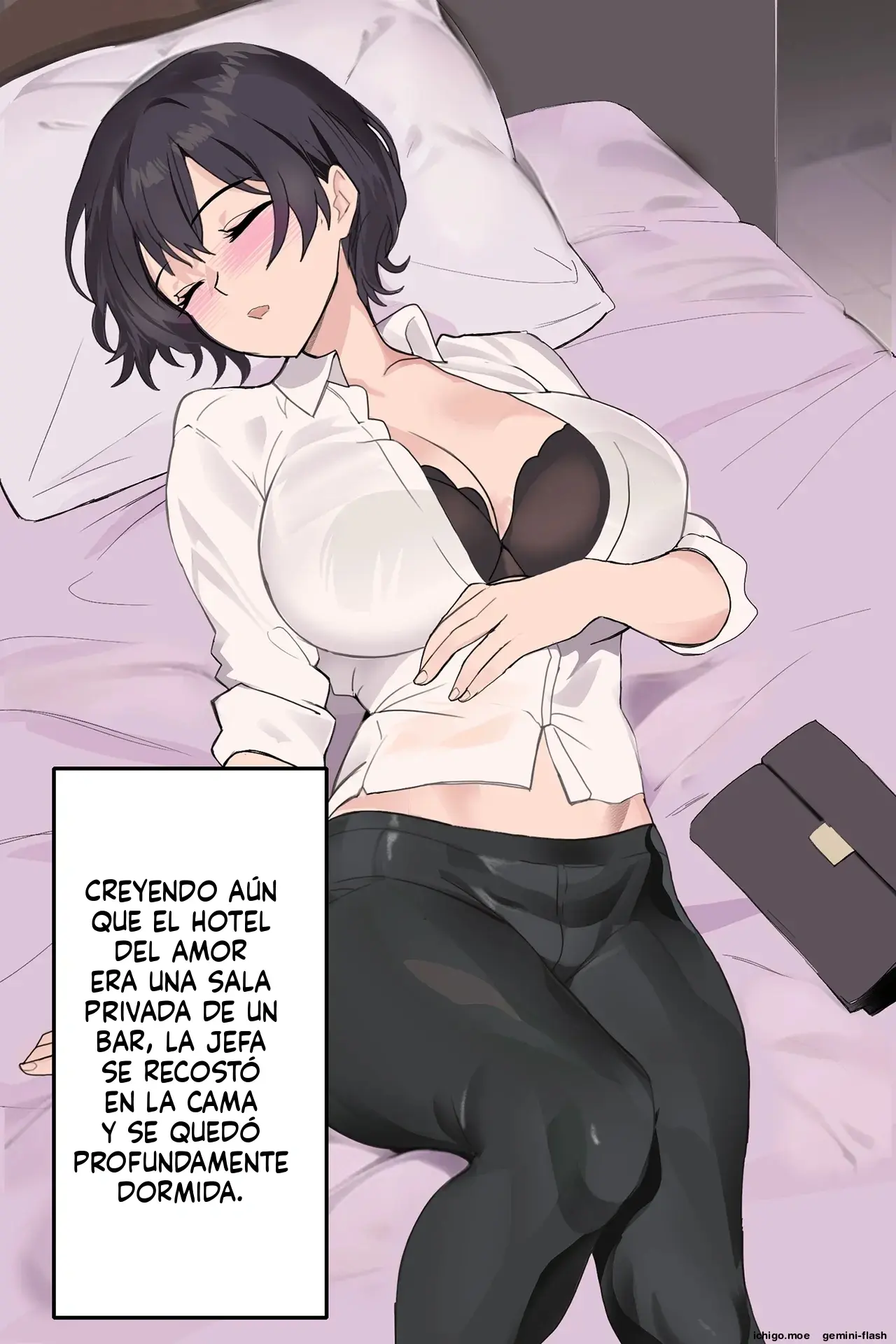 Onna Joushi ga Sankyuu o Totte Mitai to Iu node Boku ga Haramaseru Koto ni Narimashita (Spanish) MTL capítulo 1 página 24