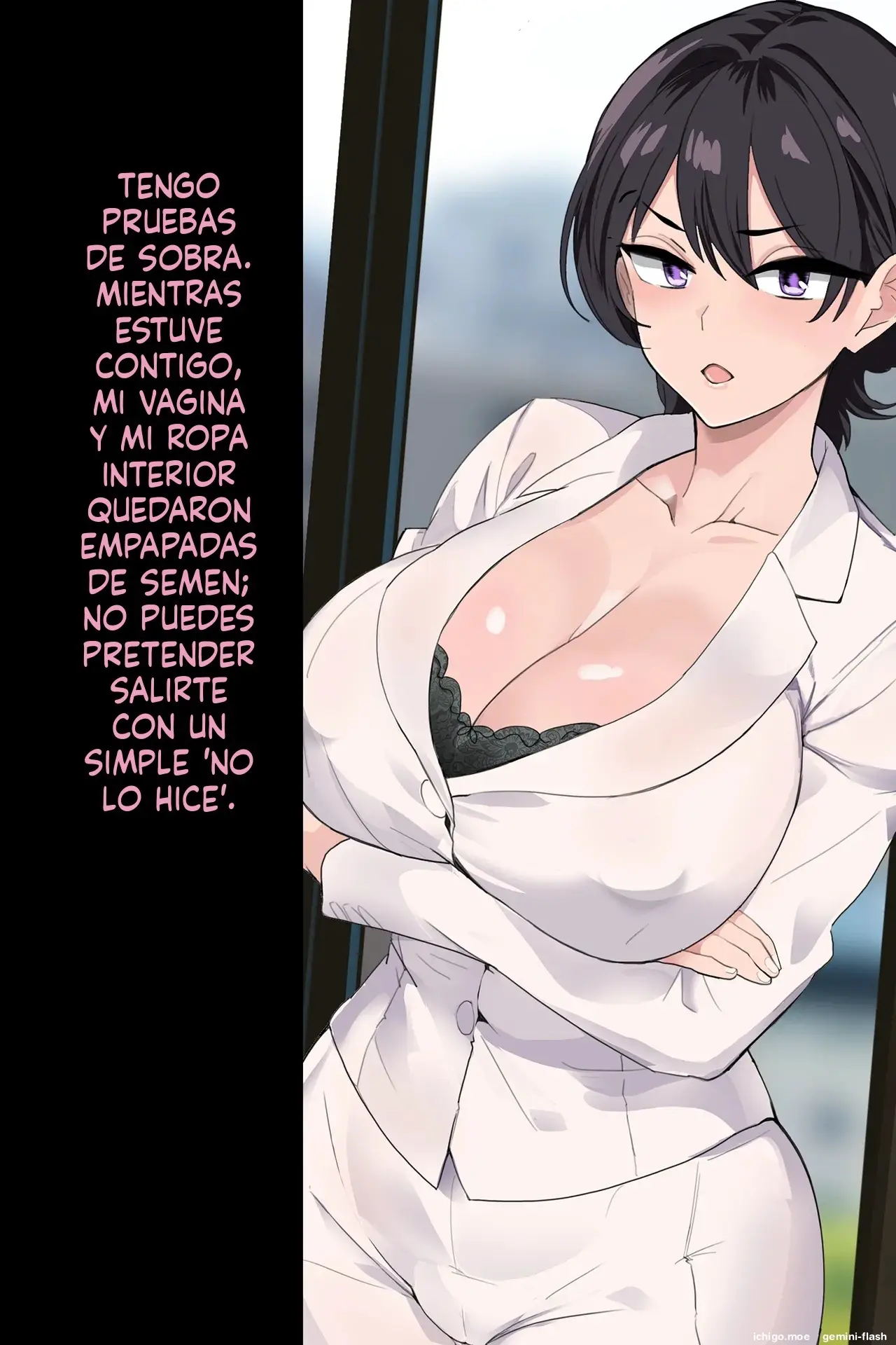 Onna Joushi ga Sankyuu o Totte Mitai to Iu node Boku ga Haramaseru Koto ni Narimashita (Spanish) MTL capítulo 1 página 76