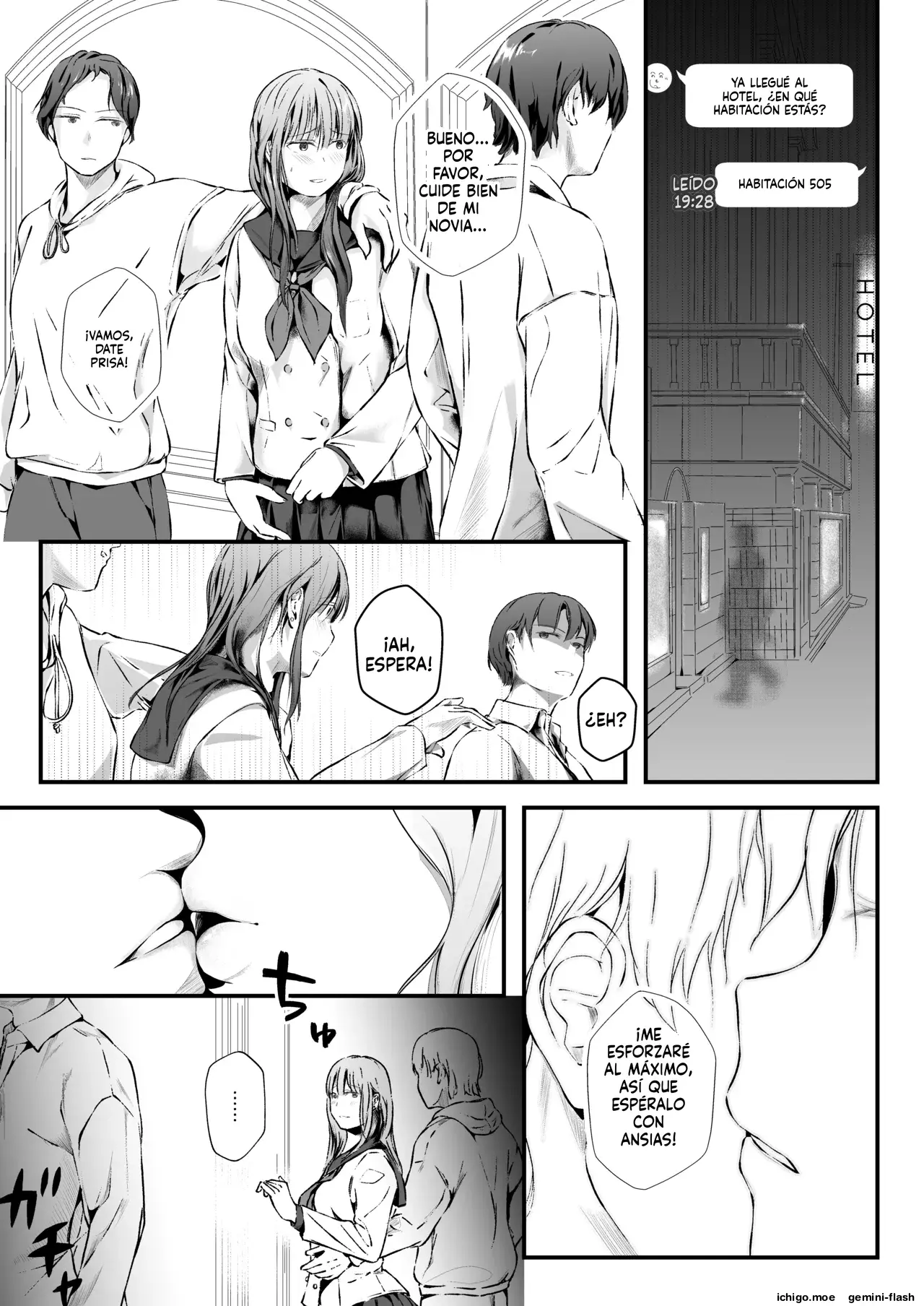 Ringetsu gakusei kuzu kareshi no netora se shumi de ninshin shita kekka kansa shippai (Spanish) MTL capítulo 1 página 3