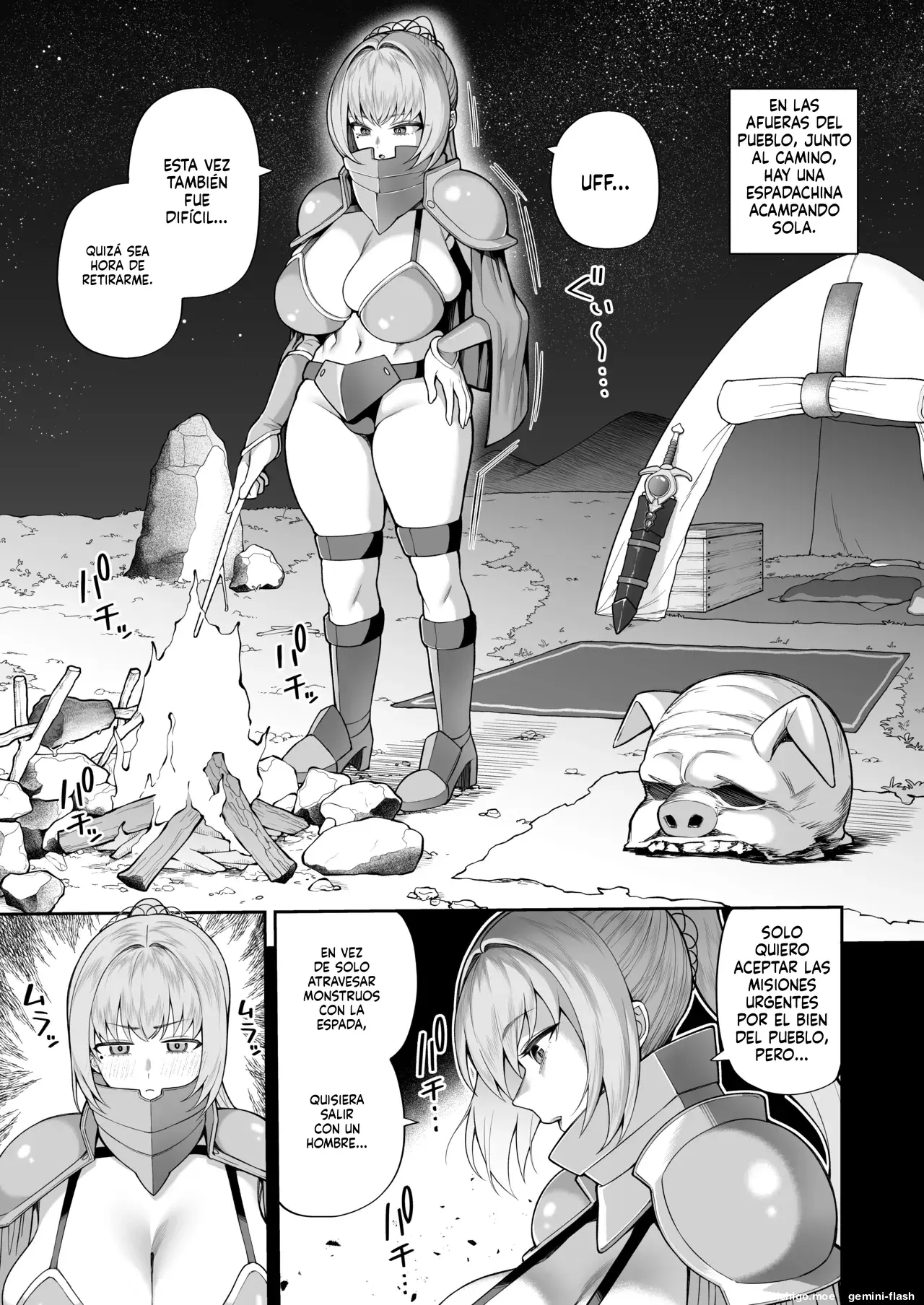Saikyo dakedo Ikiokureta Onna Kenshi o Saimin de Pet ni Shite Mita (Spanish) MTL capítulo 1 página 3