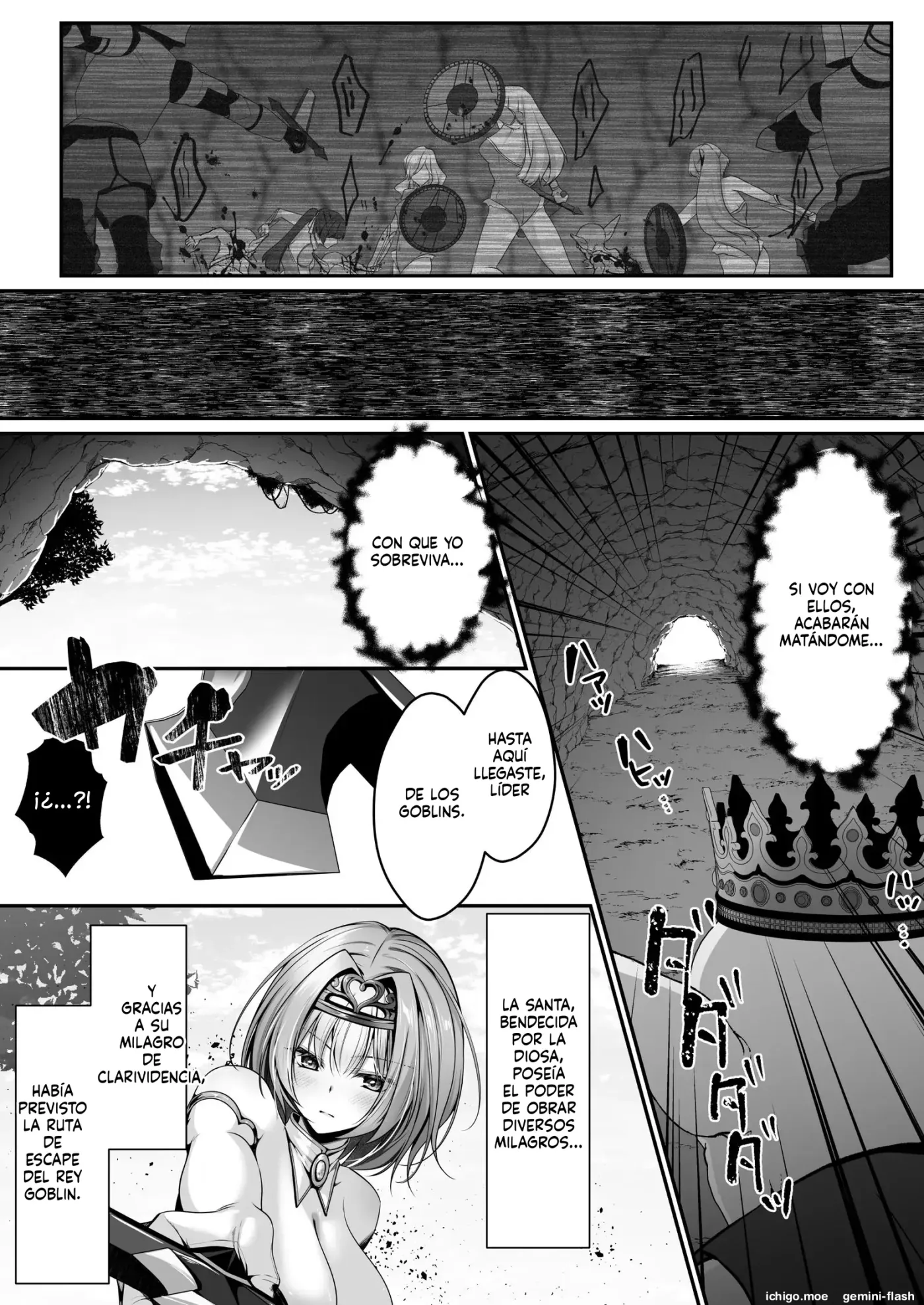 Seijo ni Goblin no Suana o Hakai Sareta node Seijo o Atarashii Suana ni Shimasu (Spanish) MTL capítulo 1 página 5