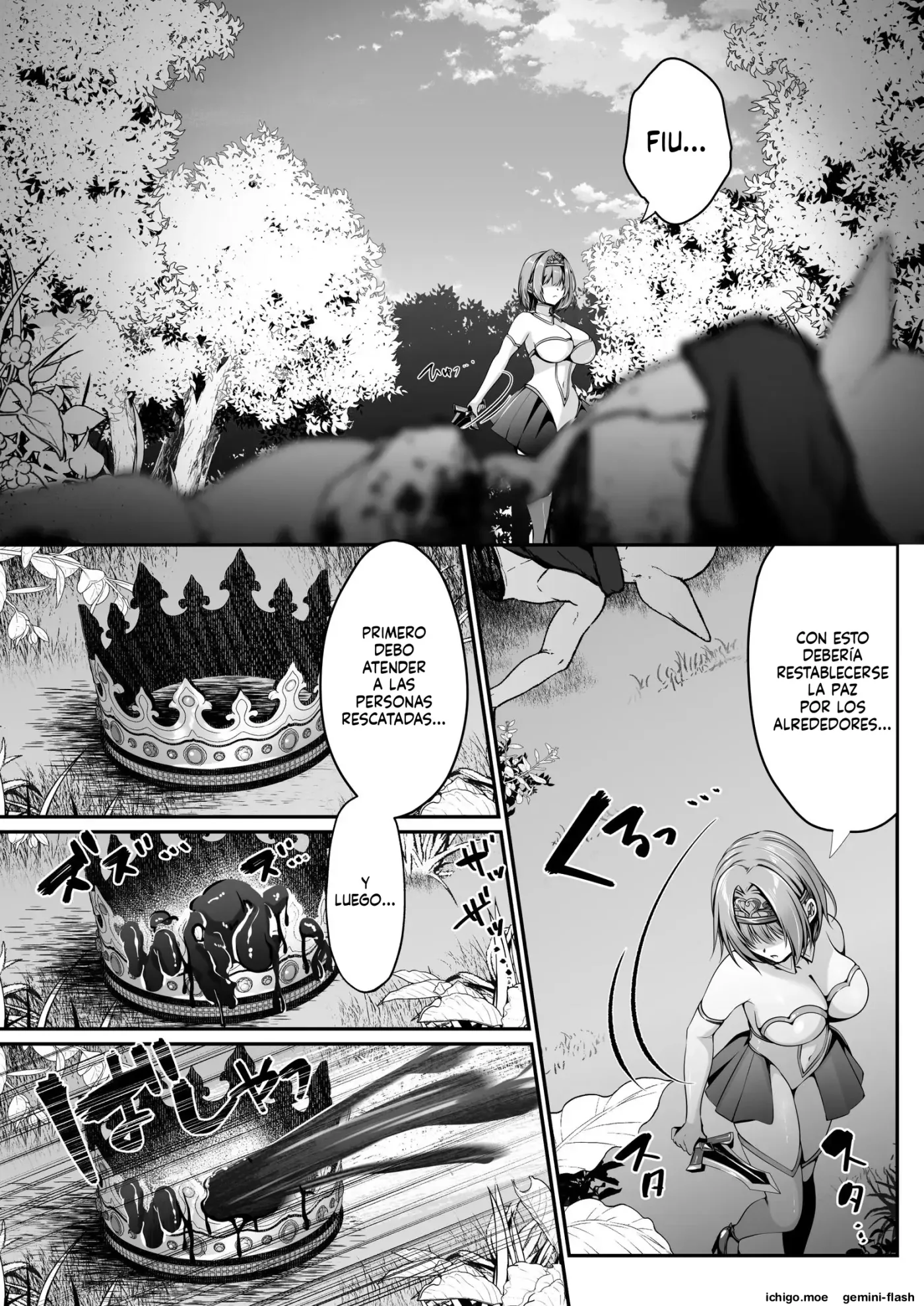 Seijo ni Goblin no Suana o Hakai Sareta node Seijo o Atarashii Suana ni Shimasu (Spanish) MTL capítulo 1 página 7