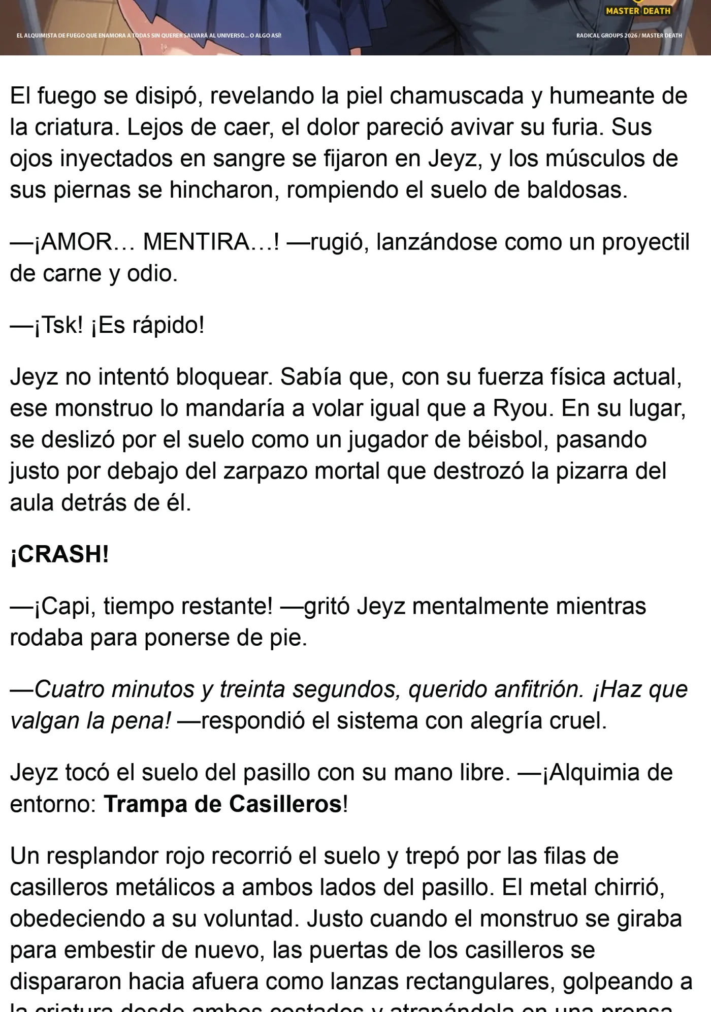 El Alquimista De Fuego Que Enamora A Todas Sin Querer salvara el universo... O algo asi! (Novela) capítulo 42 página 2