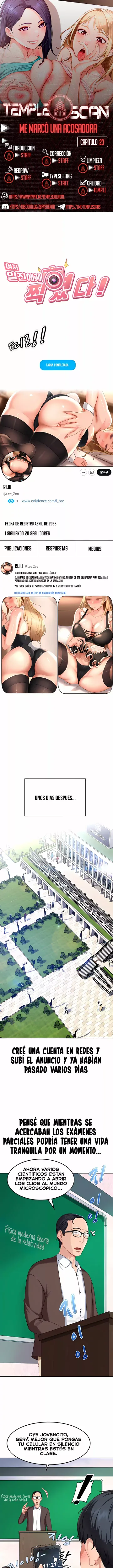 ¡Me Marco Una Acosadora! capítulo 23 página 1